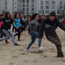 Multicultural sport project with participants from France, Germany and Poland in Maximilian-Kolbe-House